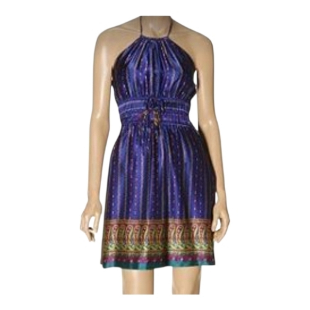 Vintage BETSY JOHNSON Silk Halter Dress